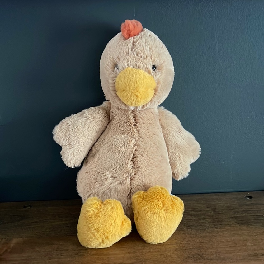 JellyCat London Bashful Rooster Plush. Like New without Tags. No wear or use.